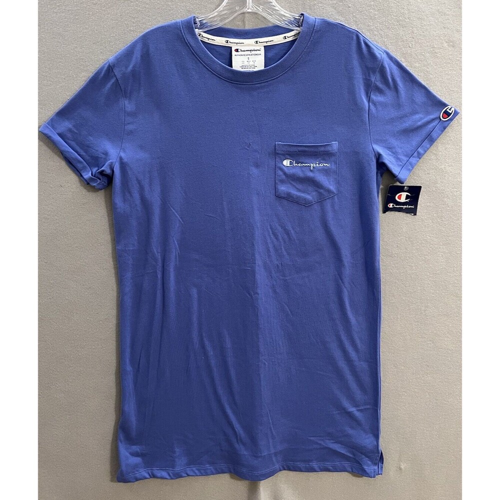 Champion Womens Deep Forte Blue Crewneck‎ T-Shirt Dress Size small